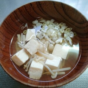 豆腐とえのきのすまし汁♫